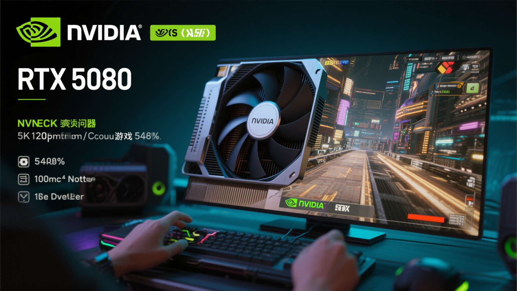 英伟达5万亿 RTX 5080的出现同时解决了这两个问题。其强大的GPU核心可以轻松驾驭5K分